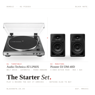Starter set:Pioneer DM40D + AT-LP60X-BK